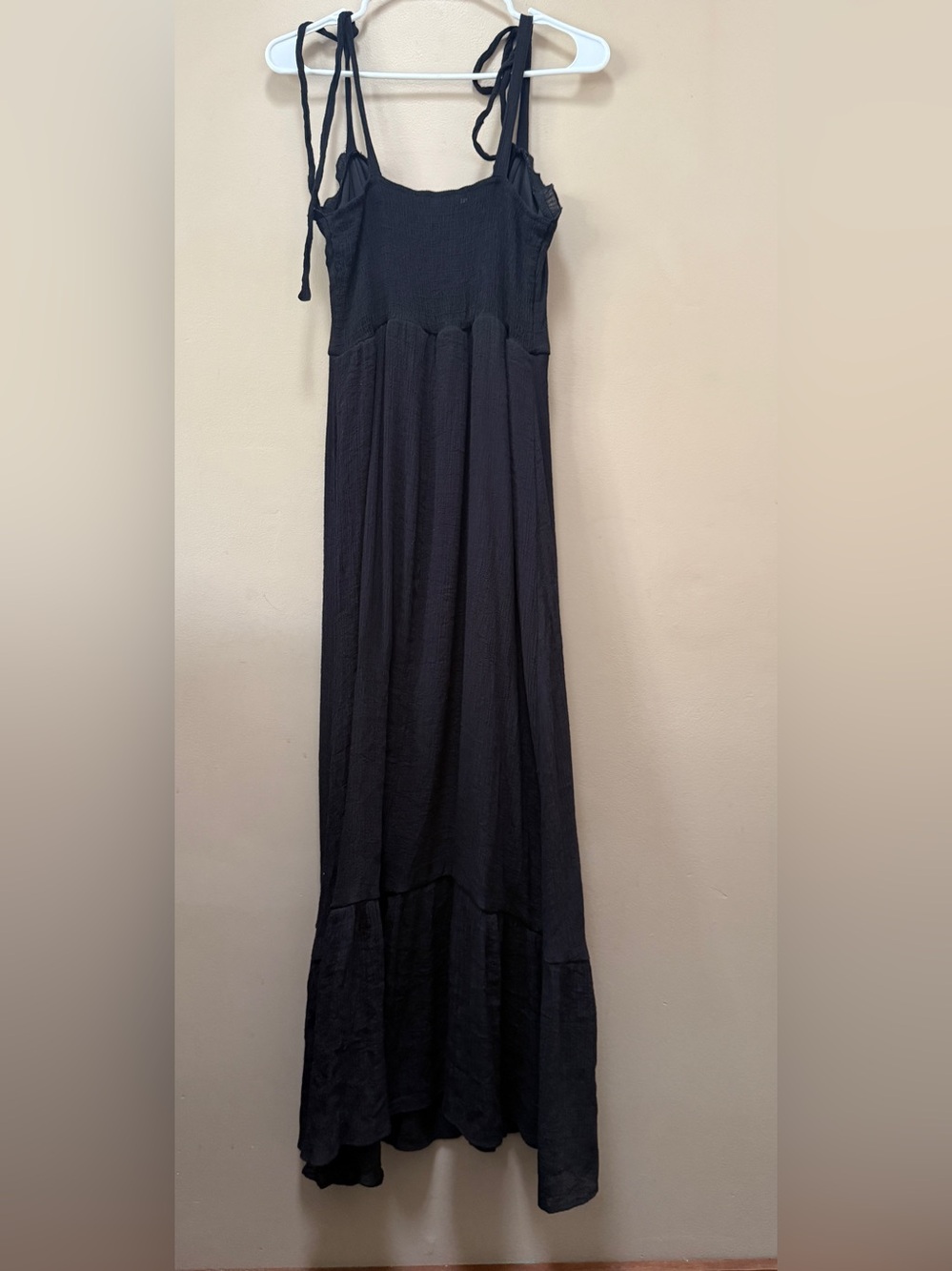 Black Tie-Shoulder Midi Dress-CC - Picture 3 of 12